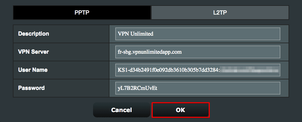L2TP VPN client and its Settings