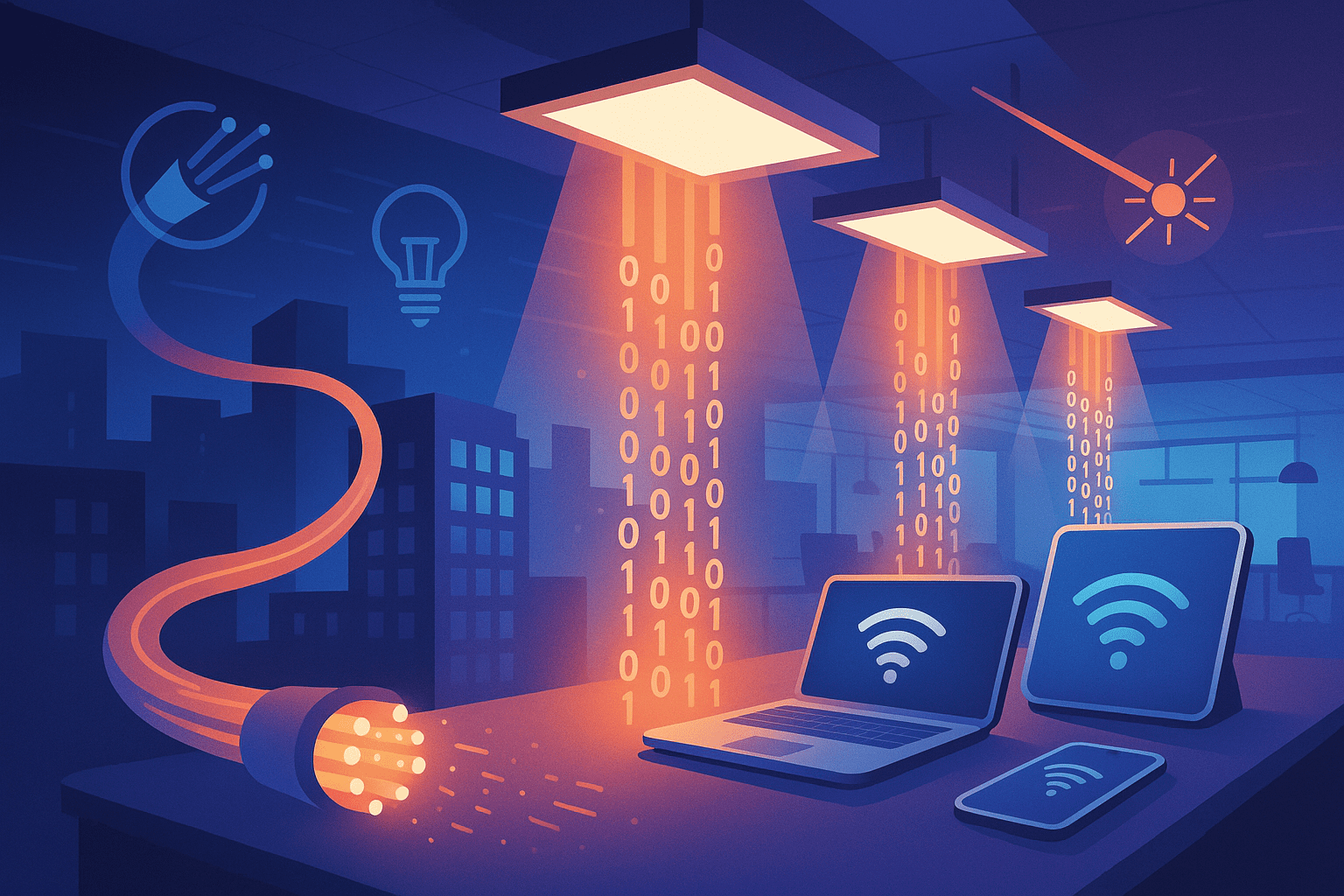 Visible-Light Communication Speeds Internet